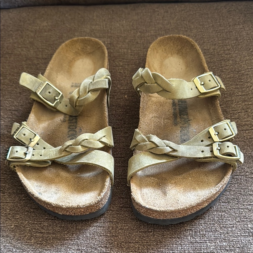 Birkenstock Braided Strappy Sandals in Tan
